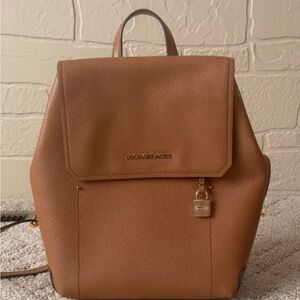 Michael Kors Brown Leather Backpack